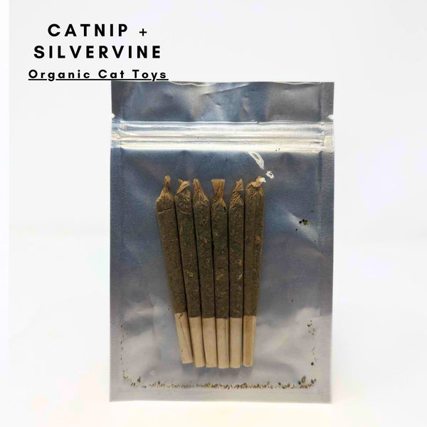 Cat Toy Joints 6 Pack - Organic Catnip + Silvervine