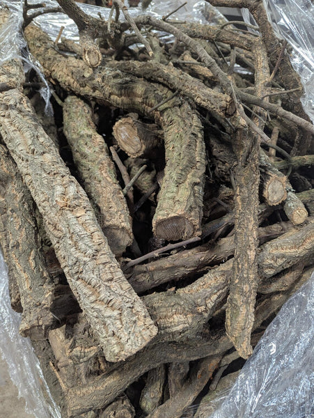 Cork Bark Branches (Solid Core) 6-36" – Natural for Orchids, Airplants, Reptiles, Terrariums + Crafting – Eco-Friendly, Bioactive