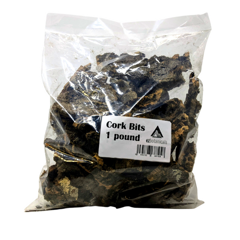 1 Pound Virgin Cork Bark Bits - for Orchids, Airplants, Reptiles, and Terrariums